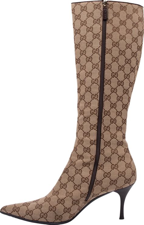 gucci monogram canvas|Gucci monogram boots price.